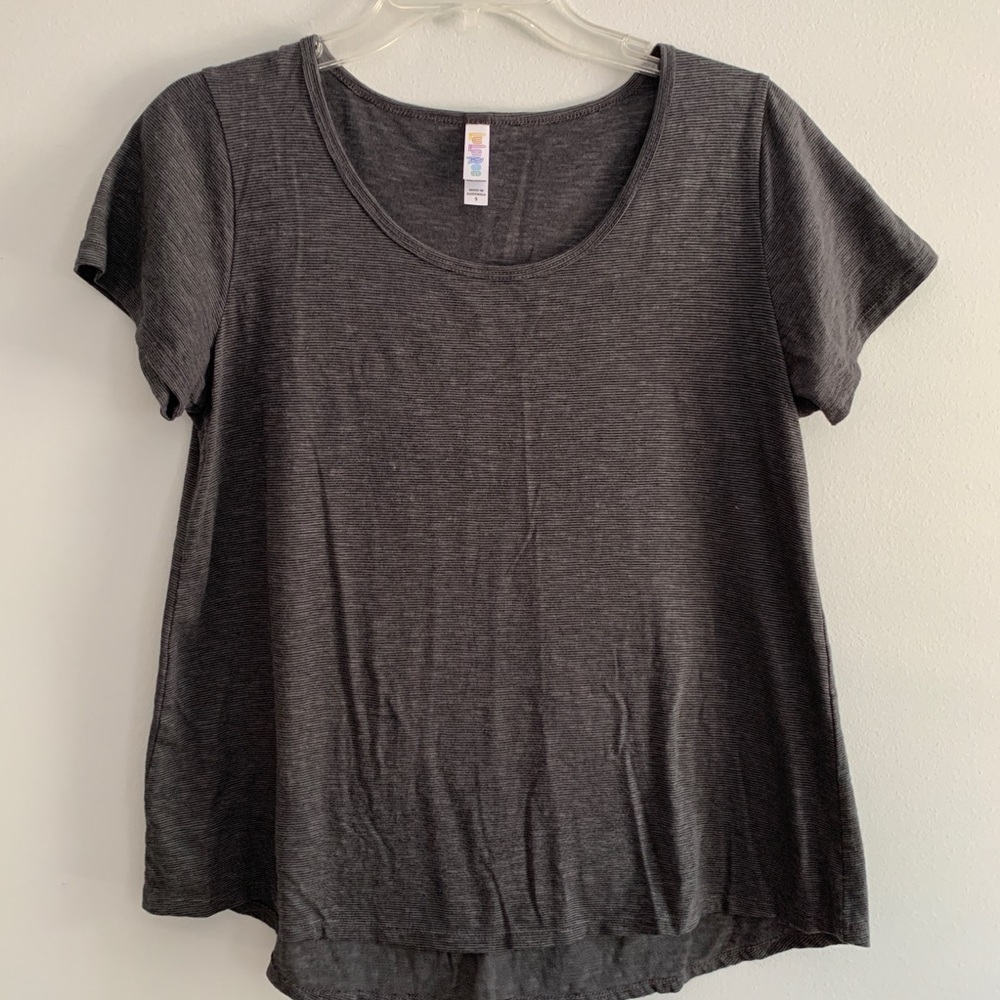 LuLaRoe Classic Tee Charcoal Stripe
